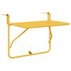 vidaXL Viseca balkon miza Gorčična 60 x 39 x 65 cm Jeklo