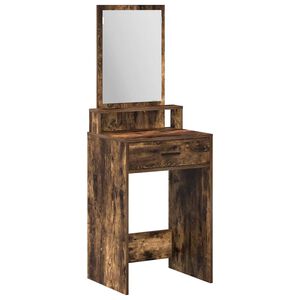 vidaXL Toaletna mizica Dimljeni oreh 50 x 41 x 140 cm Inženirski les