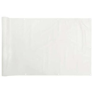 vidaXL Balkonsko platno za zasebnost belo 1000x120 cm PVC