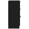 vidaXL Komoda črna 30x30x70 cm inženirski les