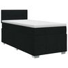 vidaXL Postelja boxspring z vzmetnico Črna 80 x 200 cm Blago