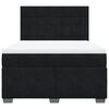 vidaXL Box spring postelja z vzmetnico črna 160x200 cm žamet