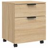 vidaXL Pisarni&scaron;ka omarica na kolesih sonoma hrast 45x38x54 cm inž. les