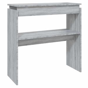 vidaXL Konzolna mizica siva sonoma 80x30x80 cm konstruiran les