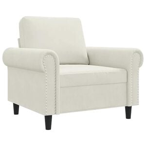 vidaXL Fotelj krem 60 cm žamet