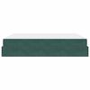 vidaXL Posteljni okvir z vzmetnico z vzmetnico 2 pcs Zelena Žamet