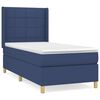 vidaXL Box spring postelja z vzmetnico moder 90x200 cm blago