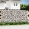 vidaXL Obokane gabion košare 4 kosa 400x50x200/220 cm pocinkano železo