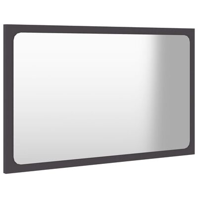 vidaXL Kopalniško ogledalo sivo 60x1,5x37 cm iverna plošča