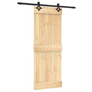 vidaXL Drsna vrata 80 x 210 cm Masiven borov les (neobdelan)