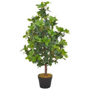 vidaXL Umetna rastlina lovorovo drevo z loncem zelena 90 cm