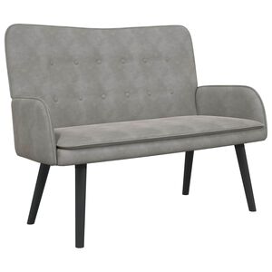 vidaXL Dvosečna zofa Svetlo siva 115 x 61 x 87 cm Žamet