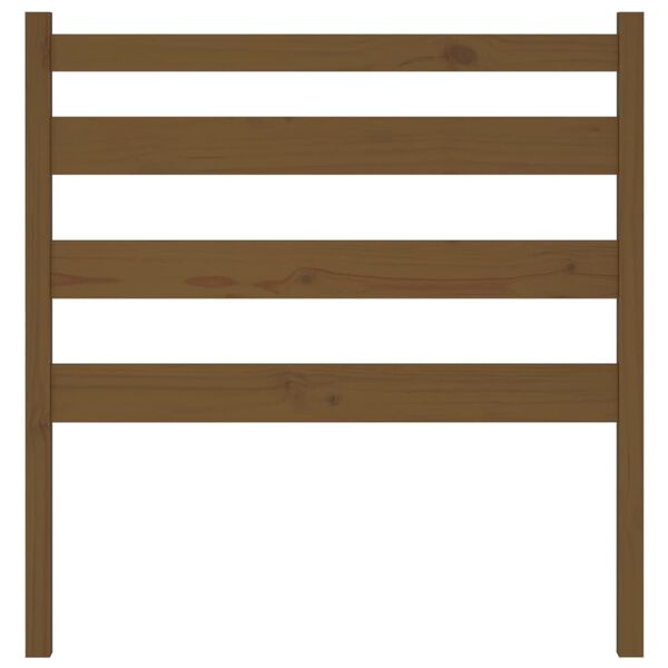 vidaXL Posteljno vzglavje medeno rjavo 96x4x100 cm trdna borovina