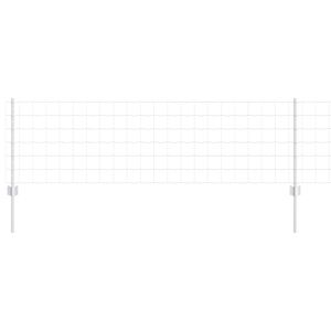 vidaXL Ograja s stebrom srebrna