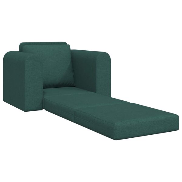 vidaXL Sofa postelja Temno zelena 98 x 71 x 83 cm blago