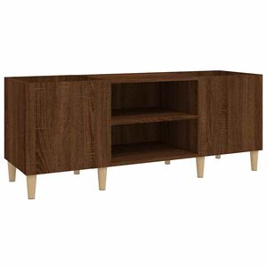 vidaXL Omarica za gramofonske plo&scaron;če rjavi hrast 121x38x48 cm inž. les