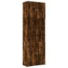 vidaXL Visoka omara dimljen hrast 80x42,5x249 cm inženirski les