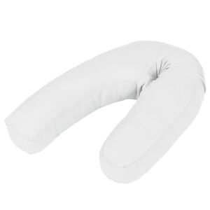 vidaXL Nosečni&scaron;ki vzglavnik J-oblike 54x(36-43) cm bel