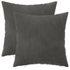 vidaXL Prevleka za blazino 2 pcs HEERLEN Temno siva 45 x 45 cm Žamet