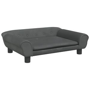 vidaXL Otro&scaron;ki kavč temno siv 70x45x26 cm žamet