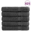 vidaXL Premium brisače SOLUND 25kos antracit 100x200 cm 600 g/m2
