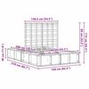vidaXL Konstrukcija postelje Voskast rjav 140 x 200 cm