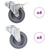 vidaXL Gibljiva kolesa z luknjami za sornik 8 kosov 75 mm