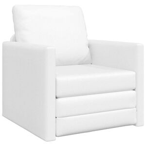 vidaXL Sofa postelja 60cm Bela Umetno usnje
