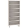 vidaXL Omarica za CD-je HAMAR bela 45x18x100 cm trdna borovina