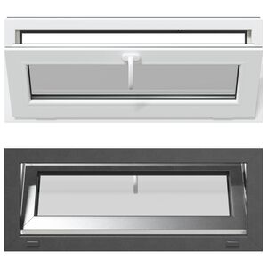 vidaXL Okno za klet RISOR 110 x 40 cm PVC in steklo Antracit