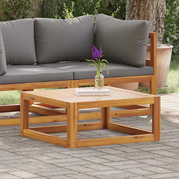 vidaXL Klubska mizica 68x68x29 cm trden akacijev les