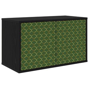 vidaXL Stenska TV omarica GELEEN 69 x 33 x 40 cm Črni hrast