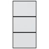 vidaXL Drsna vrata črna 102,5x205 cm kaljeno steklo in aluminij