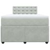 vidaXL Box spring postelja z vzmetnico svetlo siva 120x200 cm žamet