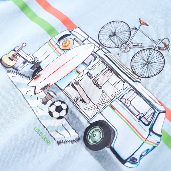 Otroška majica s kratkimi rokavi svetlo modra 104