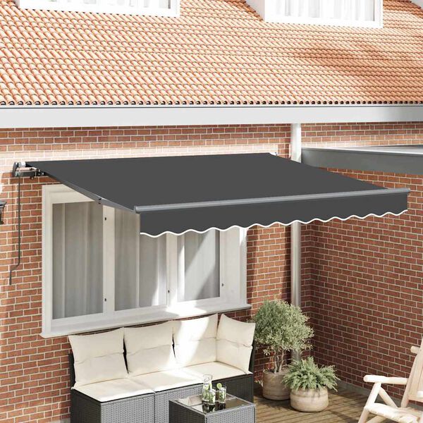 vidaXL Retraktilna tenda Antracit 300 x 200 cm blago