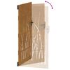 vidaXL Vrtna vrata 85x175 cm corten jeklo dizajn trave