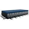 INTEX Pokrov za bazen 732 x 366 cm Pravokotna PVC Temno modra in siva