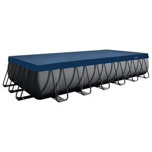 INTEX Pokrov za bazen 732 x 366 cm Pravokotna PVC Temno modra in siva