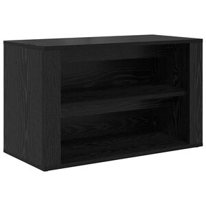 vidaXL Polica za čevlje 75 x 35 x 45 cm Inženirski les Črni hrast