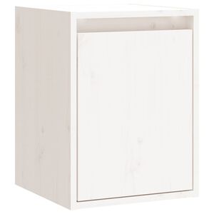 vidaXL Stenska omarica bela 30x30x40 cm trdna borovina