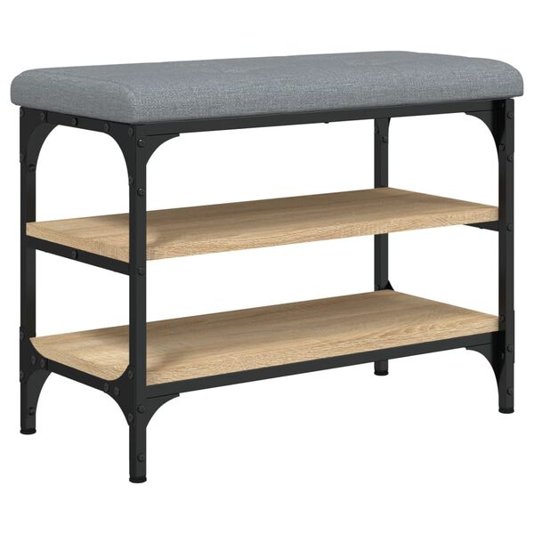 vidaXL Klop za čevlje sonoma hrast 62x32x47 cm inženirski les