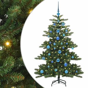 vidaXL Umetno Zložljivo Božično Drevo Zelena 150 cm PVC in jeklo
