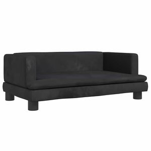 vidaXL Pasja postelja črna 80x45x30 cm žamet
