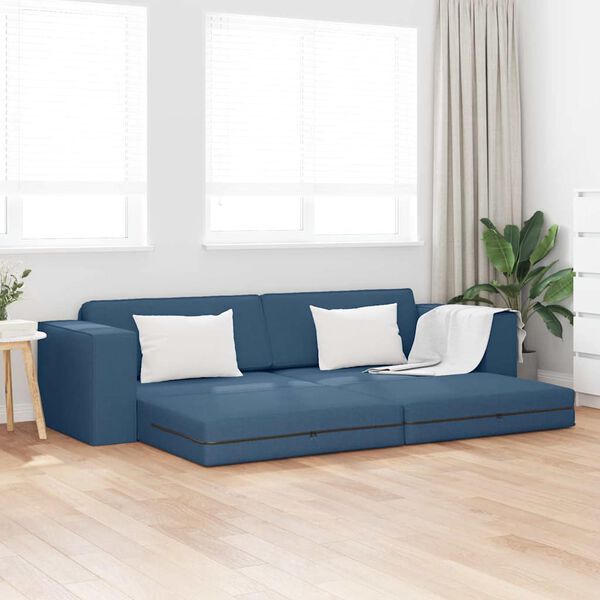 vidaXL Sofa postelja 200cm Temno modra blago