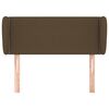 vidaXL Vzglavje z u&scaron;esi temno rjavo 93x23x78/88 cm blago