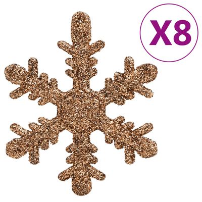 vidaXL Komplet novoletnih bučk 111 kosov rožnato zlato polistiren