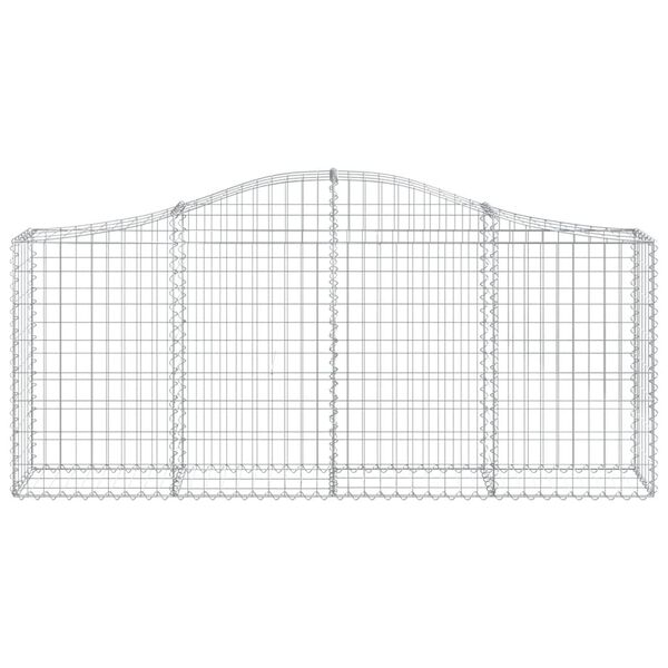 vidaXL Obokane gabion ko&scaron;are 9 kosov 200x30x80/100 cm cinkano železo