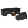 vidaXL Patio Sofa Set 10-sedežni Black