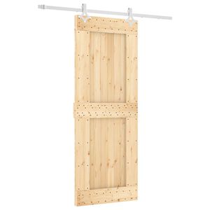vidaXL Drsna vrata 80 x 210 cm Masiven borov les (neobdelan)